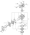 Page E Diagram and Parts List for  Echo Hedge Trimmer