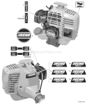 Page K Diagram and Parts List for 05001001 - 05003972 Echo Trimmer
