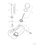 Page F Diagram and Parts List for 05001001 - 05003972 Echo Trimmer