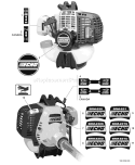 Page K Diagram and Parts List for 07001001 - 07001274 Echo Trimmer