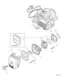 Page J Diagram and Parts List for S66511001001 - S66511999999 Echo Trimmer