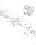 Page E Diagram and Parts List for S66511001001 - S66511999999 Echo Trimmer