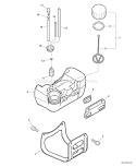 Page F Diagram and Parts List for S75112001001-S75112999999 Echo Trimmer
