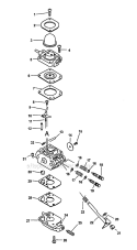 Carburetor - C1U-K46A SN 011090-014146 Diagram and Parts List for Type 1 S/N: 001001-999999 Echo Tiller