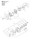Page E Diagram and Parts List for Type 1E -001001 - 999999 Echo Tiller