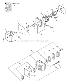 Page D Diagram and Parts List for Type 1E -023313-999999, Canada - 018677-999999 Echo Tiller