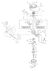 Page F Diagram and Parts List for Type 1E -023313-999999, Canada - 018677-999999 Echo Tiller