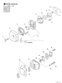 Page E Diagram and Parts List for 07001001-07999999 Echo Tiller
