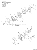 Page E Diagram and Parts List for 10001001 - 10999999 Echo Tiller