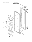 REFRIGERATOR DOOR Diagram and Parts List for  Electrolux Refrigerator