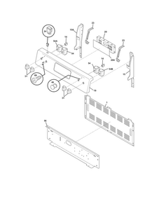 Backguard Diagram and Parts List for  Kelvinator Range