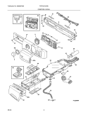 CONTROL PANEL Diagram and Parts List for  Frigidaire Washer