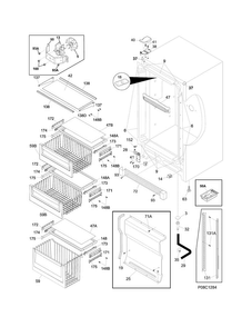 Cabinet Diagram and Parts List for  Electrolux Freezer