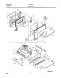 DOOR / DRAWER Diagram and Parts List for  Frigidaire Wall Oven
