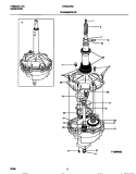 TRANSMISSION Diagram and Parts List for  Tappan Washer