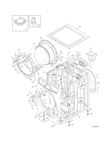 Cabinet/top Diagram and Parts List for  Electrolux Washer