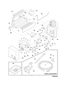 Ice Maker Diagram and Parts List for  Electrolux Freezer