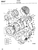 TUB & MOTOR Diagram and Parts List for  Frigidaire Washer