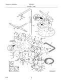 MOTOR & PUMP Diagram and Parts List for  Electrolux Dishwasher