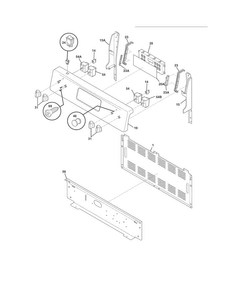 Backguard Diagram and Parts List for  Kelvinator Range