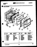 DOOR PARTS Diagram and Parts List for  Kelvinator Range