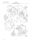 FRONT PANEL/LINT FILTER Diagram and Parts List for  Crosley Dryer