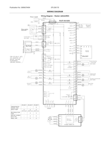 Wiring Diagram Diagram and Parts List for  Electrolux Washer