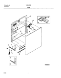 DOOR Diagram and Parts List for  Westinghouse Dishwasher