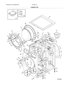 Cabinet/top Diagram and Parts List for  Electrolux Washer