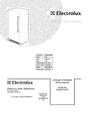 COVER Diagram and Parts List for  Electrolux Freezer