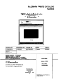 COVER Diagram and Parts List for  Frigidaire Wall Oven