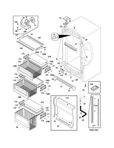 Cabinet Diagram and Parts List for  Electrolux Freezer