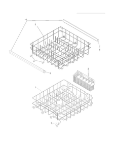 Racks Diagram and Parts List for  Westinghouse Dishwasher