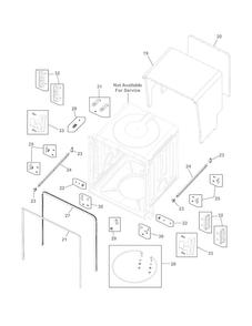 Tub Diagram and Parts List for  Electrolux Dishwasher