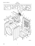 CABINET/DRUM Diagram and Parts List for  Electrolux Dryer