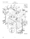 UPPER FRAME/TUB Diagram and Parts List for  Electrolux Dishwasher