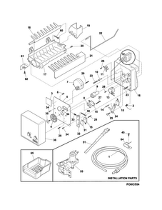 Ice Maker Diagram and Parts List for  Electrolux Freezer