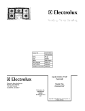 COVER Diagram and Parts List for  Electrolux Cooktop