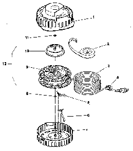 Cordwinder Assembly Diagram and Parts List for  Electrolux Canister Vacuum