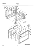 DOOR Diagram and Parts List for  Frigidaire Wall Oven