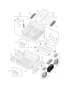 Racks Diagram and Parts List for  Electrolux Dishwasher