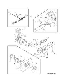 Part Location Diagram of 242303001 Frigidaire Damper Control Assembly