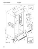 CABINET Diagram and Parts List for  Electrolux Refrigerator