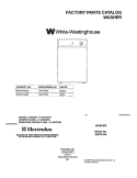 COVER Diagram and Parts List for  Westinghouse Washer