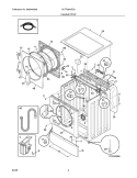 CABINET / TOP Diagram and Parts List for  Frigidaire Washer