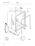 TUB Diagram and Parts List for  Westinghouse Dishwasher