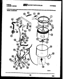 TUB, WATER VALVE AND LID SWITCH Diagram and Parts List for  Tappan Washer