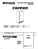 COVER Diagram and Parts List for  Tappan Freezer