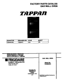 COVER Diagram and Parts List for  Tappan Wall Oven