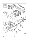 CONTROL PANEL Diagram and Parts List for  Electrolux Washer